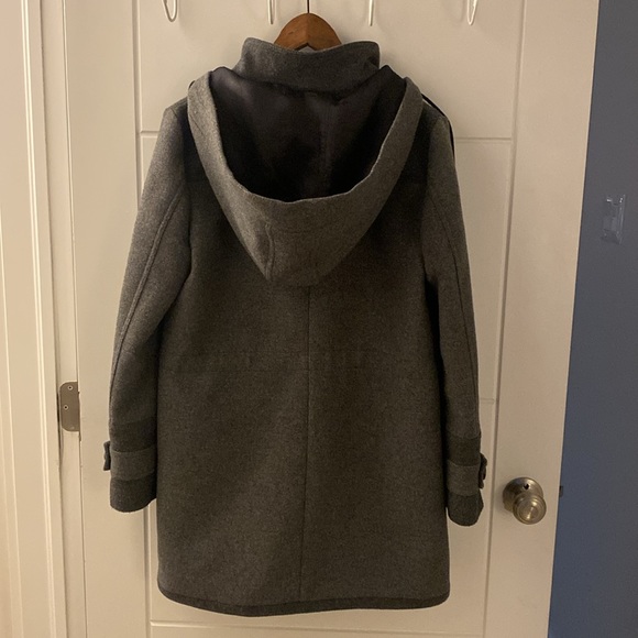 Armani Jeans 3/4 wool coat two tone grey size 8 - Picture 4 of 5